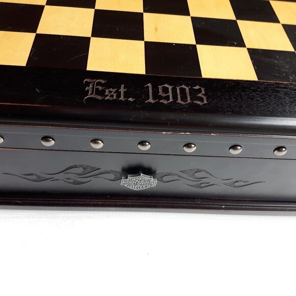 VINTAGE Harley Davidson Chess Board - Picture 7 of 8